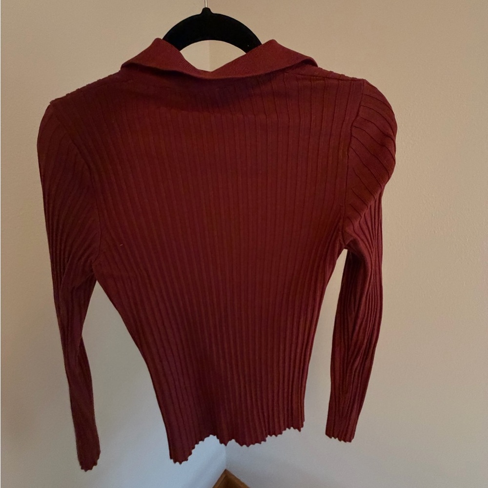 Zara Ribbed Button-Up Cardigan - Picture 3 of 5